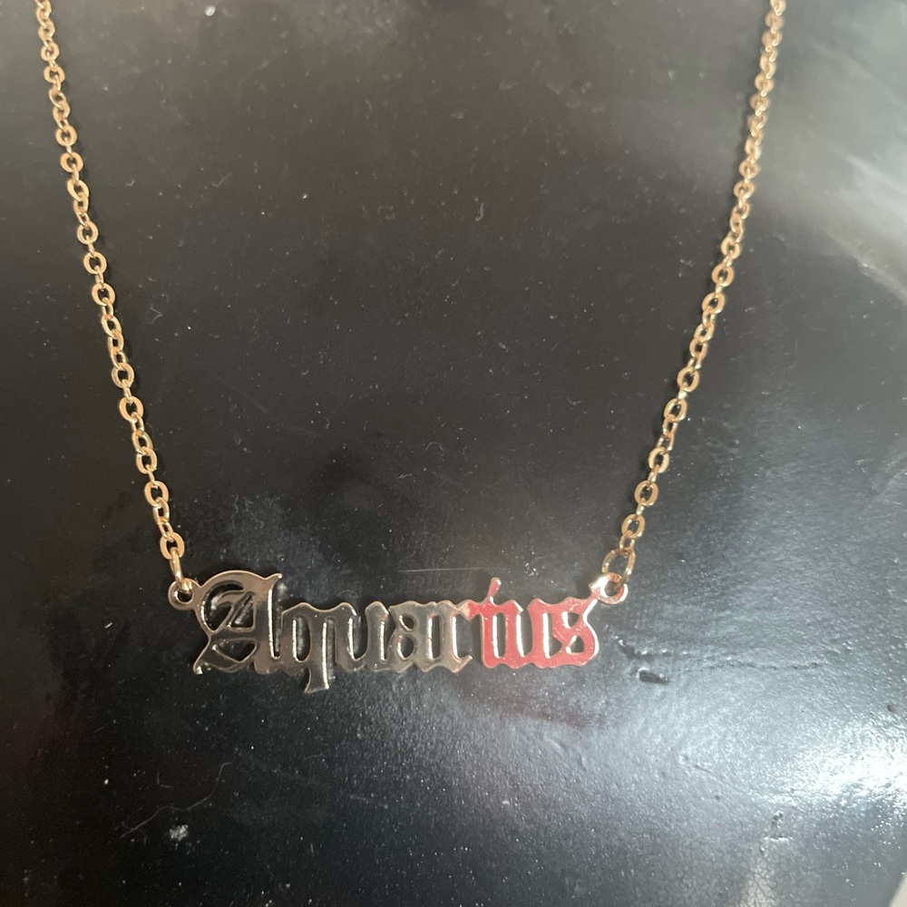 Gold plated zodiac necklace